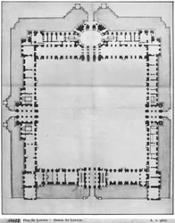 Entwurf für die östlichen Gebäude des Louvre, aus 